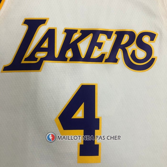 Maillot Los Angeles Lakers Rajon Rondo NO 4 Association 2021-22 Blanc